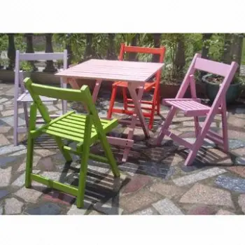 Wooden table and chairs set for kids