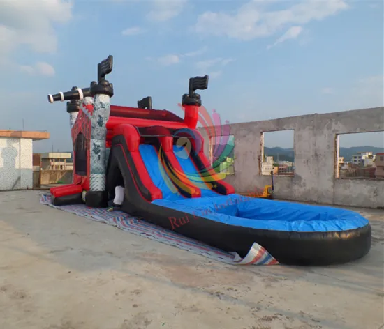 RL inflatable combo bouncer & jumping house & water slide with pool
