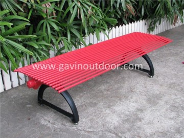 Powder coated backless metal bench backless metal bench