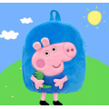 Dessin animé cochon en peluche cartable jouet broderie sac à dos