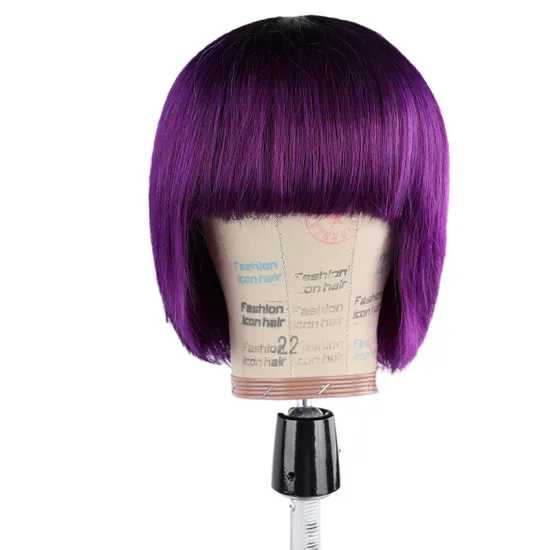 New Arrival Straight 150% Density Short Bob 100% Human Hair Color Wigs