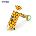 3D Cartoon Glass Bubblers with Honeycomb pattern