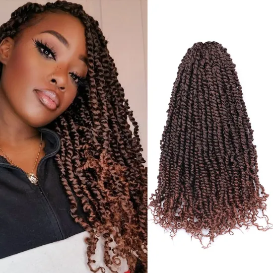 18inch  24inch Pre Twisted Passion Twist Faux Locs Crochet Braiding Passion Twists Hair for Women 2021