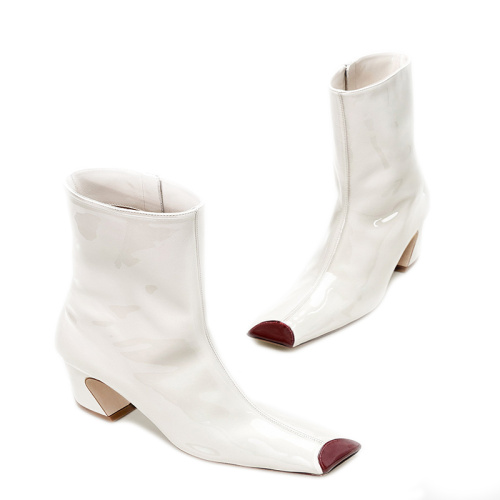 Women's Genuine Leather Mid Heel Casual Short Boots