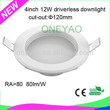 2015 new design driverless 4inch smd downlight 120mm
