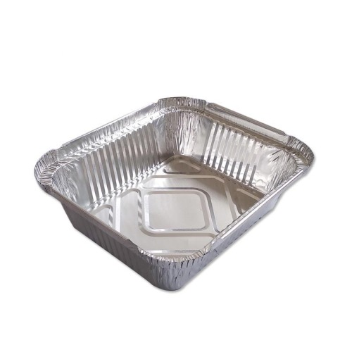 Bandeja de envasado de alimentos desechable de material de papel de aluminio 100%