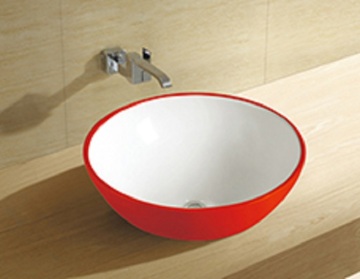 Colorful Ceramic Above Counter Wash Sink Basin