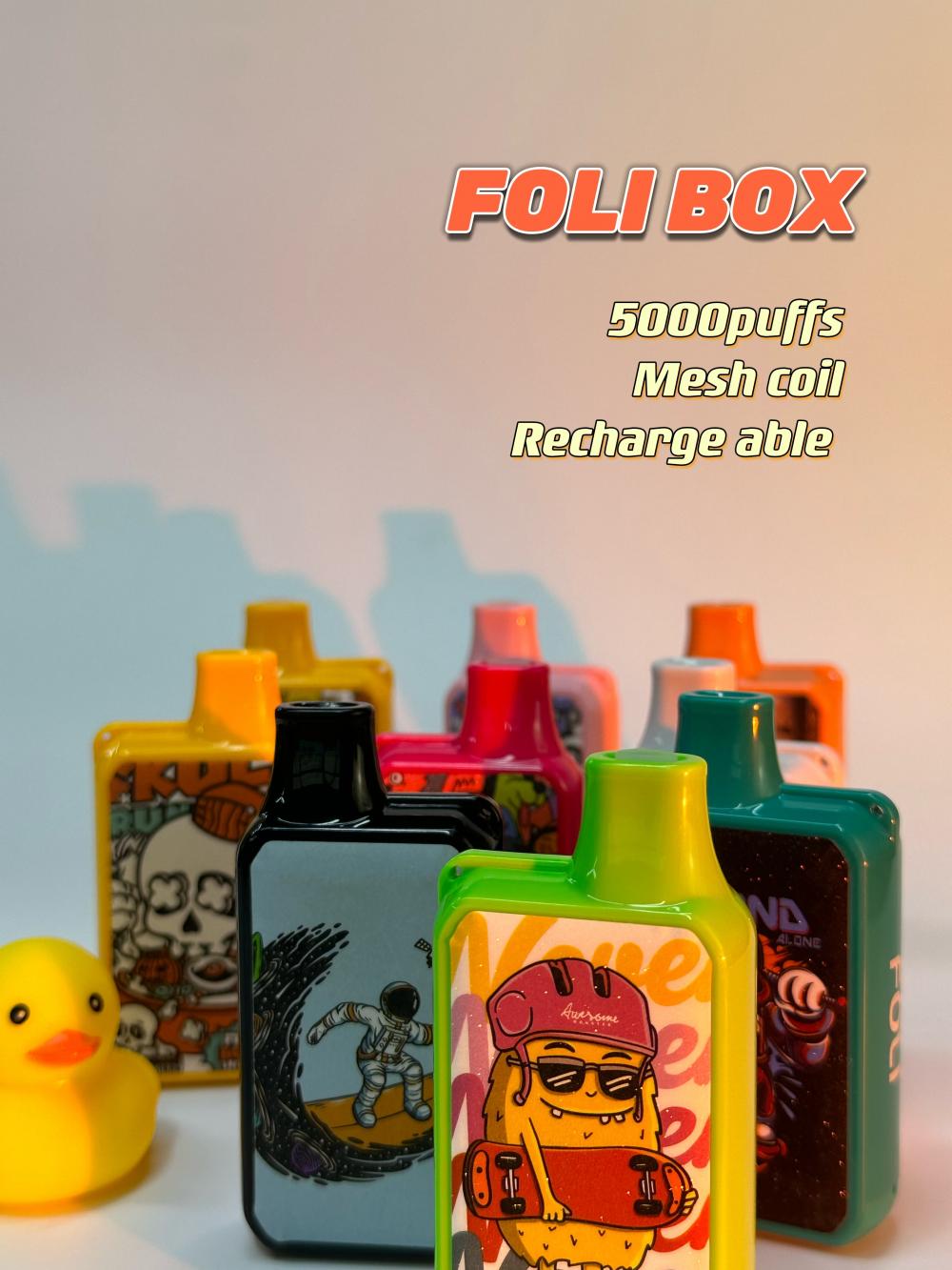 Foli Box Banana Litschee 5000 Puffs Vape Idiotable