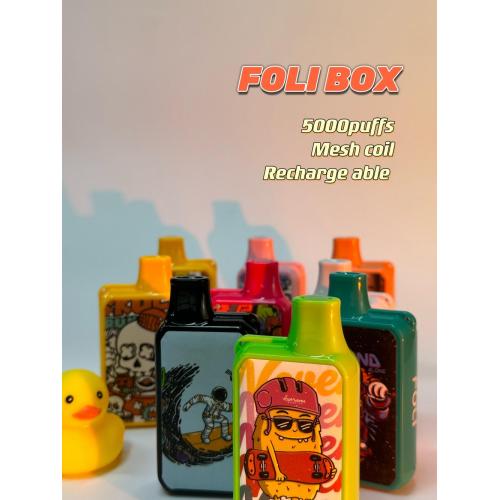 กล่อง Foli Banana Lychee 5000 Puffs Vape Disposer