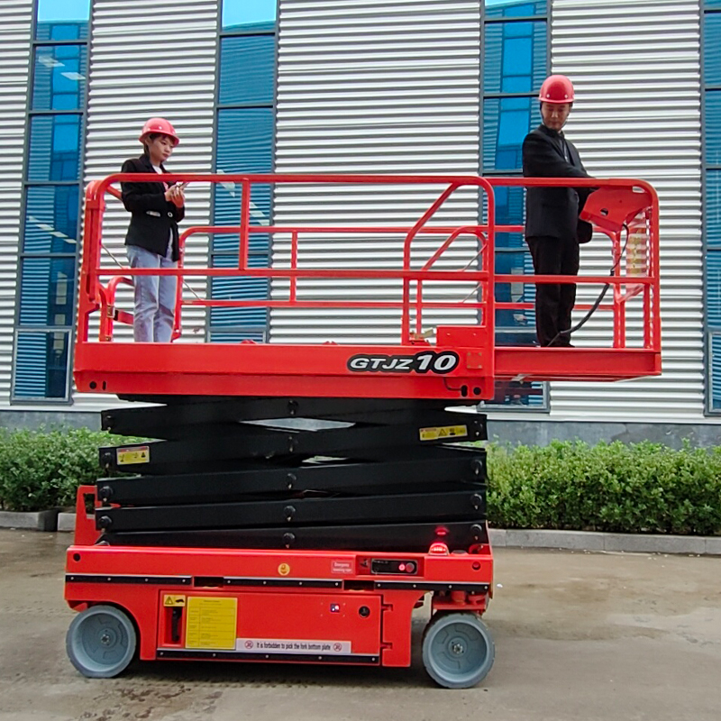 Lifting de tijera de plegamiento de plataforma pequeña de 1000 kg con plataformas de extensión