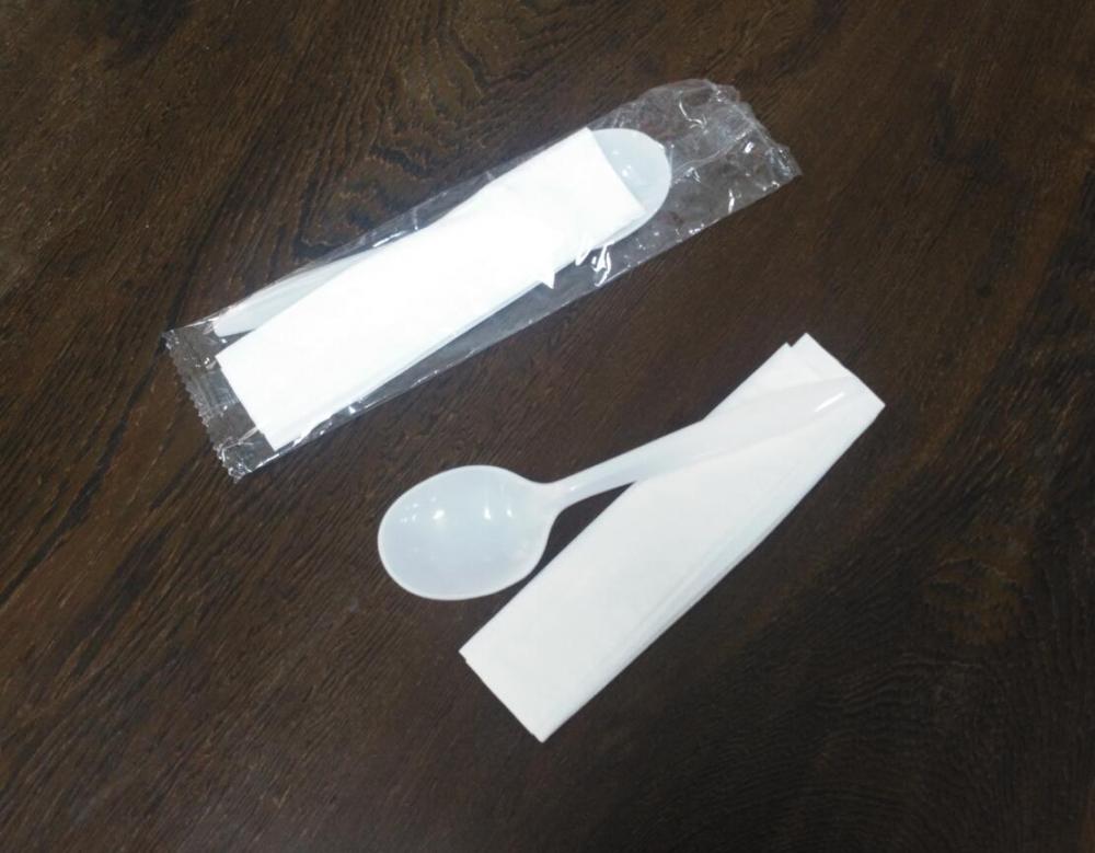 Plastic White Meal Spoon