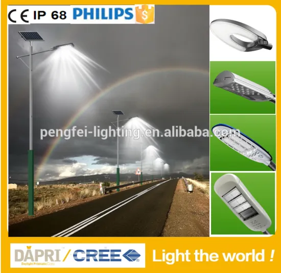 USA brand CREE Philips Led 130lm/w solar powered street light