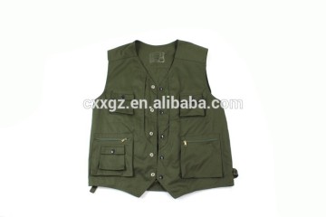 Multipockets camouflage vest, military sleeveless vest,