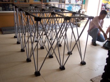 folding portable stage with light