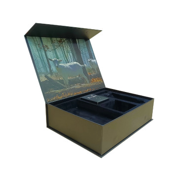 Book Shaped Black Matt Packaging Paper Gift Boxes