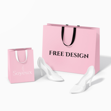 Custom Pink Recyclable Luxury Paper Bags with Handles for Gifts and Clothing