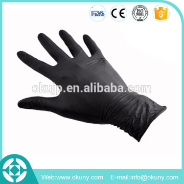 High quality colored cheap disposable black nitrile gloves