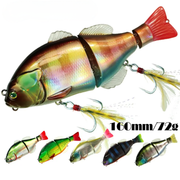 OEM 160mm 70g Slow Floating Swimbait - 2.5OZ Big Sea Fishing Lure for Bass, Catfish, Pike