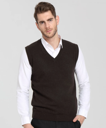 Mens Formal Pure Cashmere Vest