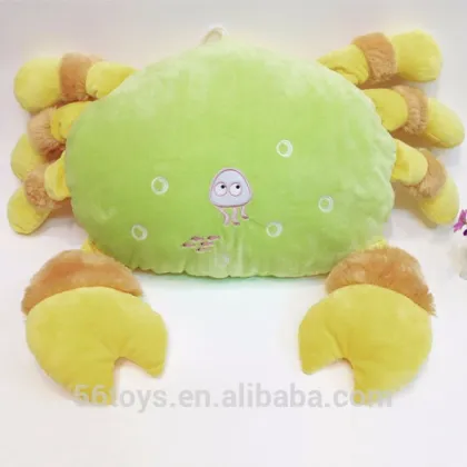 custom lovely green stuffed crab plush crab toy