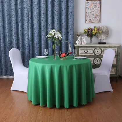 Wholesale Plain Polyester 120" Round Sage Elegant Wedding Tablecloth