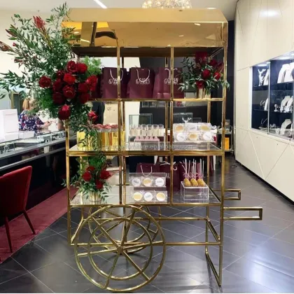 Popular High-Quality Gold Candy Cart Wedding Decorations