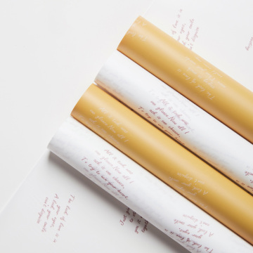 Chinese elegant flower wrapping paper with english words