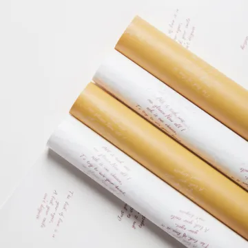 Chinese elegant flower wrapping paper with english words