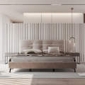 Muebles de dormitorio de estilo estadounidense de lujo cama de madera rey