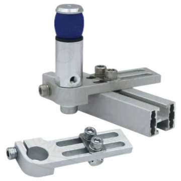 Adjustable Pipe Clamp Connector with Movable Joint and Fixed Support