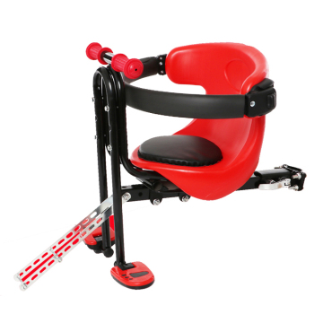 Front Baby Bike Seat - Kids Safety Child Bicycle Seat with Foot Pedals and Back Rest for Mtb and Road Bikes