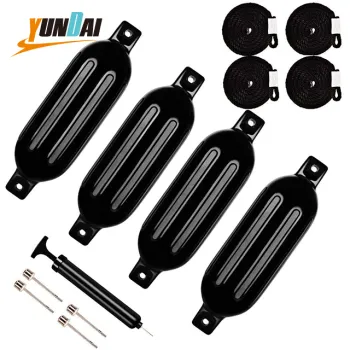 YUNDAI 4.5x16'' 520g 4 Pack Ribbed Boat Fender PVC Floating Inflatable Yacht Buoy Fender" could be shortened to:

"YUNDAI 4.5x16'' 520g Ribbed Boat Fender 4 Pack" 

However, if you want a title that captures the key features and is more SEO-friendly, you 