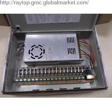 Security Camera Power Supply, Boxed,12V,30A,18 Channel, FCC approved