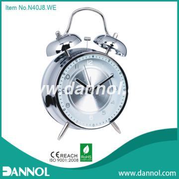 4\" Stylish Quartz Metal Twin Bell Alarm Cloc