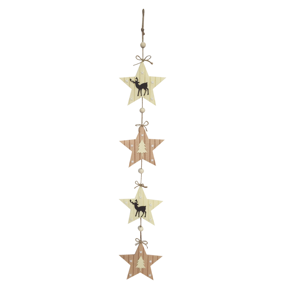 Christmas Star Shape Wall Sign Ornaments