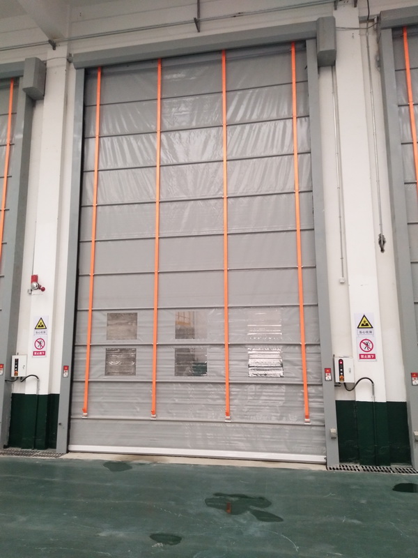 Stacking Up Opening Large PVC High Speed Door