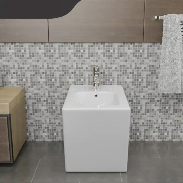 White Ceramic Floor Standing Bidet for Bathroom