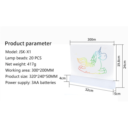 Suron 3D Magic Pad Iluminar el tablero de dibujo