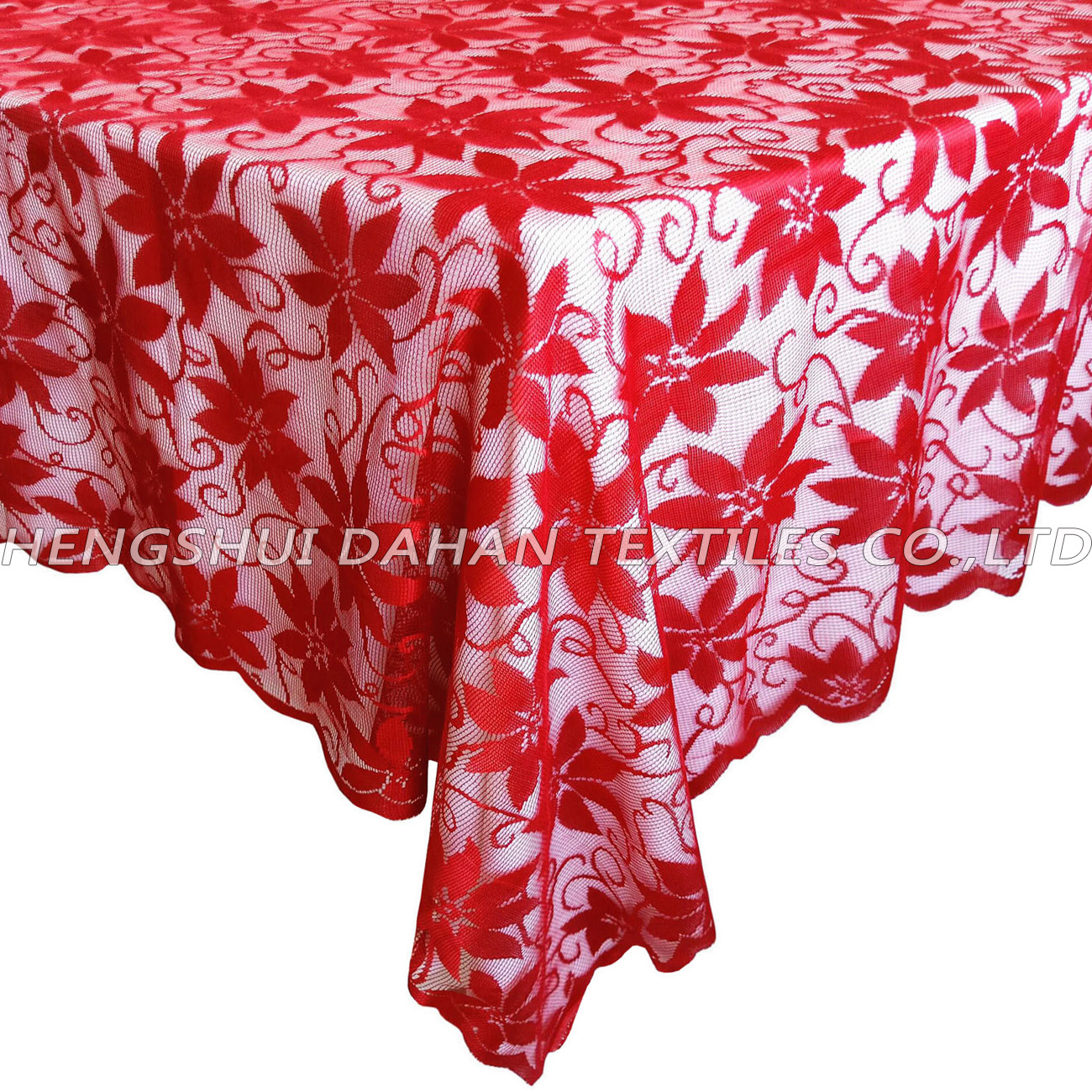 Tp17 18 100 Polyester Table Cloth Red Golden2