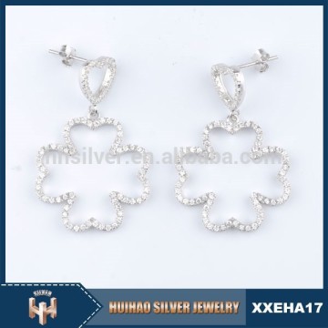 China supplier lucky clover earrings jewellery, fashion hoop earrings