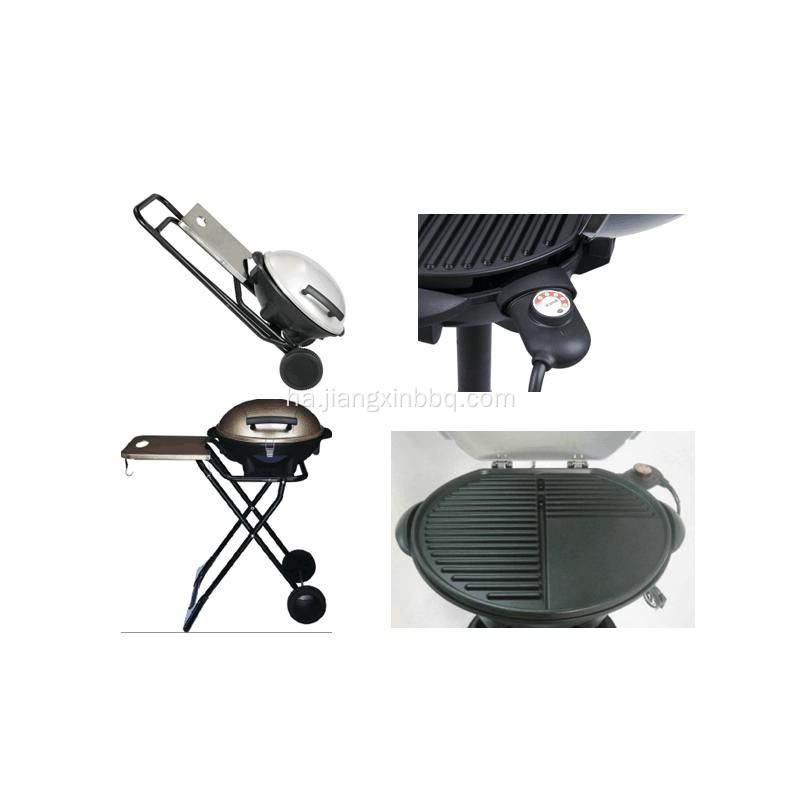 Folding Electric Grill With Side Table