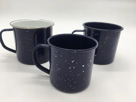Coffee Mug Cup with Speckled Enamel Finish