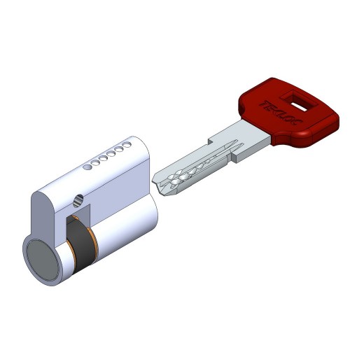 Single sided computer key cylinder lock 6 pin