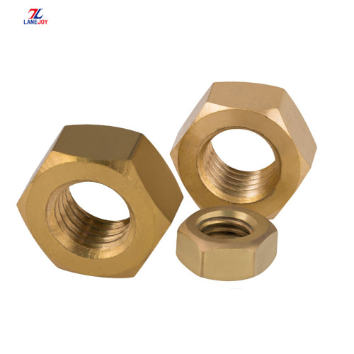 hex coupling nut brass colored hex nut brass nut Manufactory