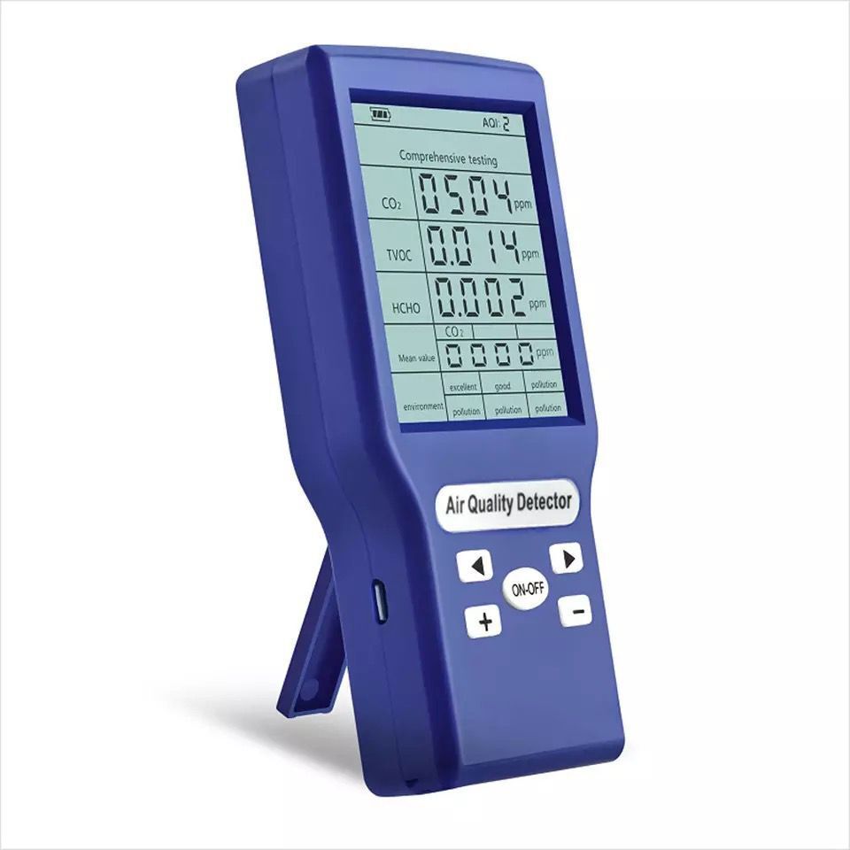 Digital Gas Detector Multifunctional Air Quality Meter TVOC HCHO PM2.5 Analyzer CO2 Sensor Meter