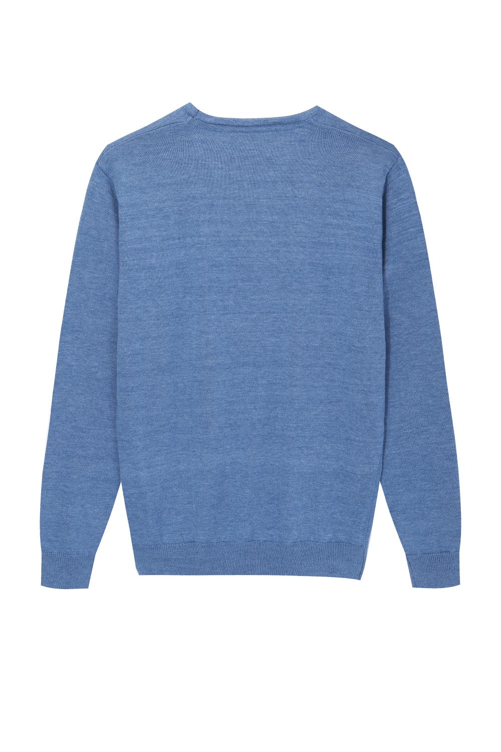 Men's Knitted Basic Pullover Cotton/Acrylic Causal Sweater