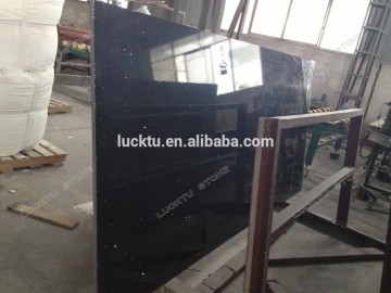Sparkle with mirror black artificial quartz stone for countertop