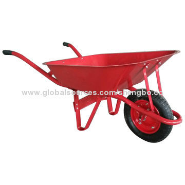 Wheelbarrow with good-quality and low price, steel tray, garden cart