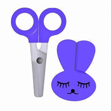 Student Scissors with Transparent Plastic Handle, Made of 2CRL13 Stainless Steel