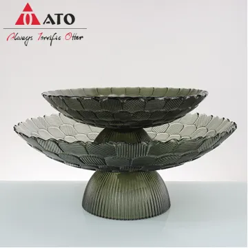 Luxury Glass Fruit Plate snack Fruit Plate Glass